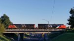 CN 148 passing over the Division St bridge at Cobourg ON